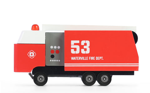 Brandbil leksak i trä från Candylab Toys - Fire Truck Waterville Fire Department